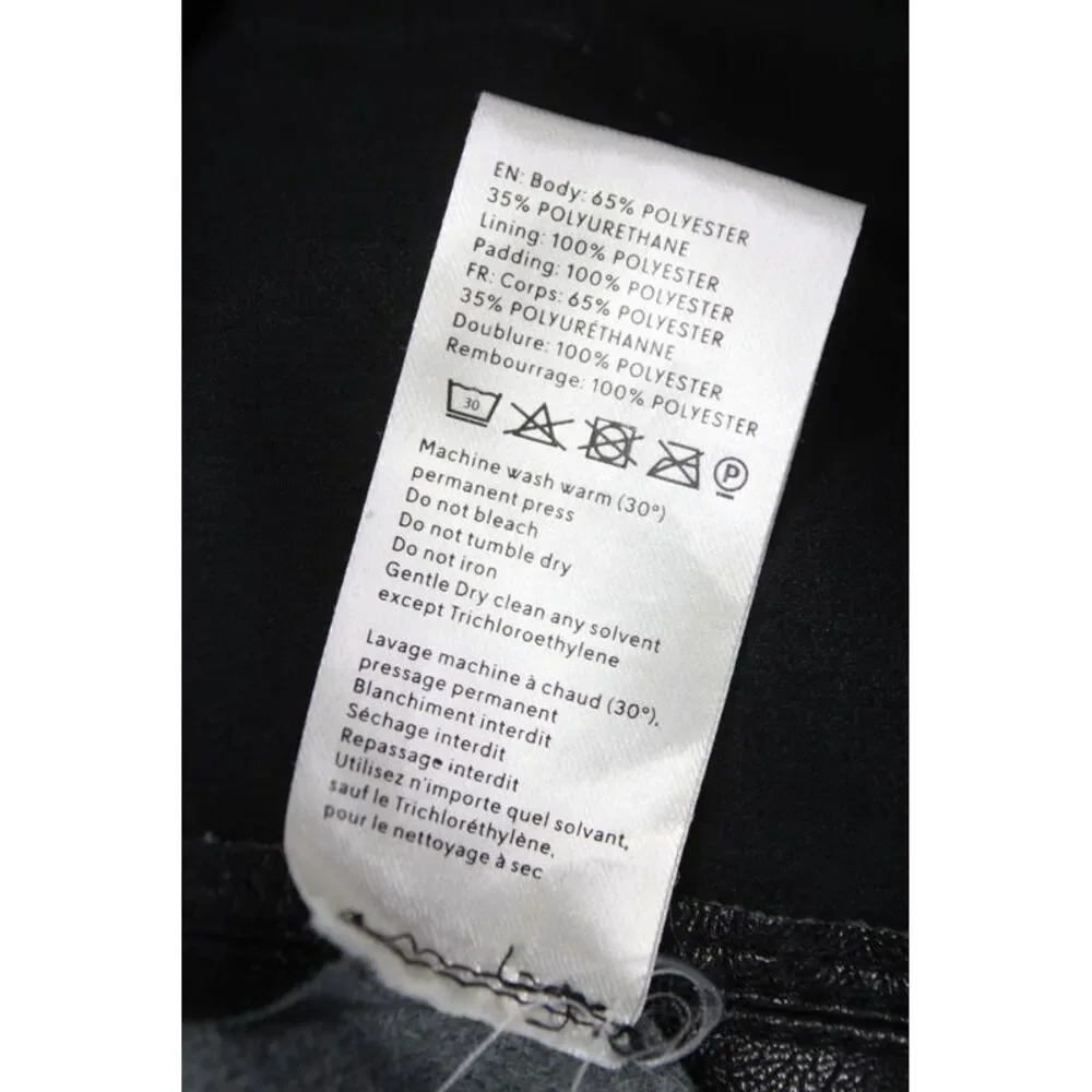 Nanushka Womens Dress Pants Black Solid Biker Size XS